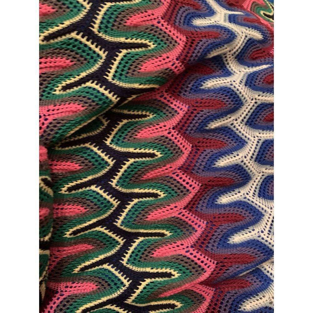 Maggy London Womens Crochet Stripe Surplic Pink Green Blue Size 10‎ NWT $149 - Picture 8 of 10